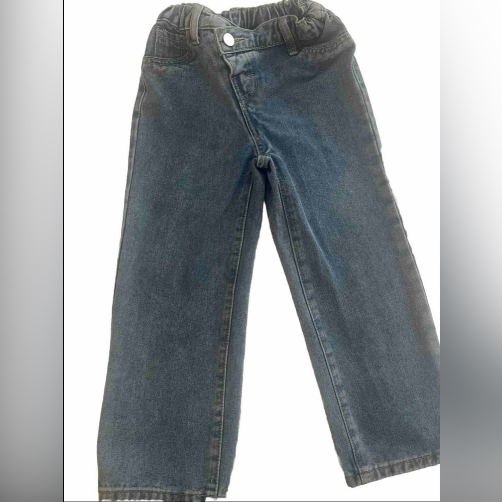 Shein kids, girls size 6Y wide leg blue jeans